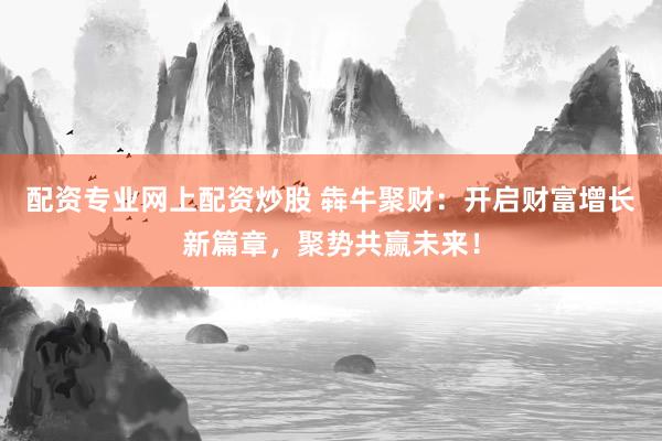 配资专业网上配资炒股 犇牛聚财：开启财富增长新篇章，聚势共赢未来！