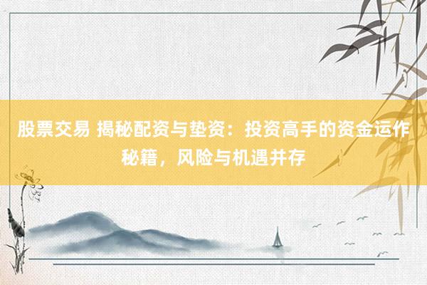 股票交易 揭秘配资与垫资：投资高手的资金运作秘籍，风险与机遇并存