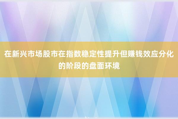 在新兴市场股市在指数稳定性提升但赚钱效应分化的阶段的盘面环境