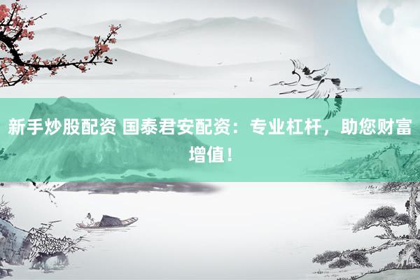 新手炒股配资 国泰君安配资：专业杠杆，助您财富增值！